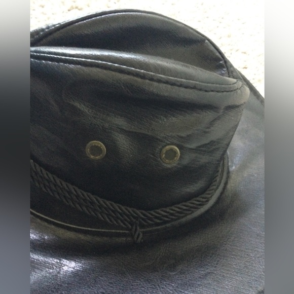 Men’s Faux Leather Cowboy Hat - Picture 11 of 16